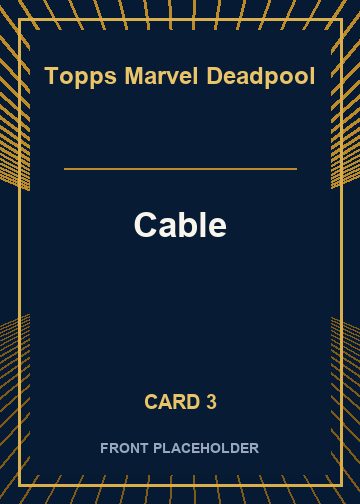 Cable front artwork