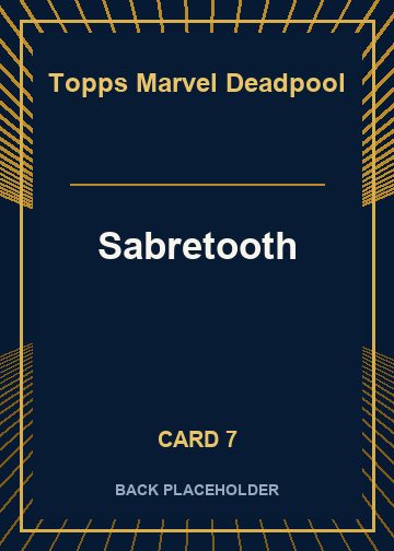 Sabretooth back artwork