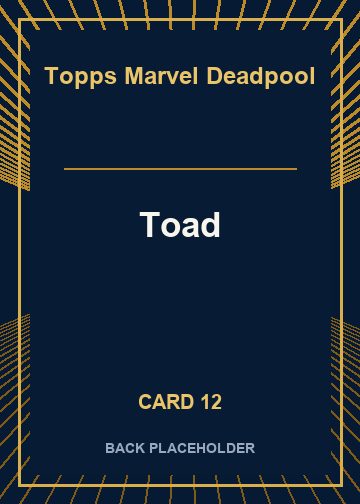 Toad back artwork