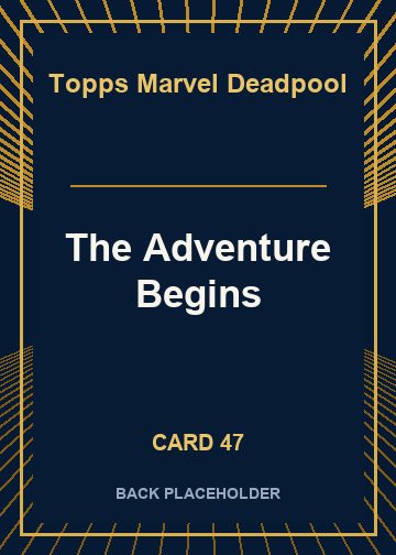 The Adventure Begins back card image