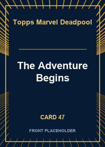 The Adventure Begins card thumbnail
