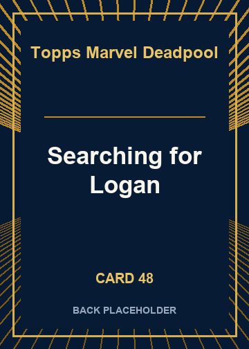 Searching for Logan back card image