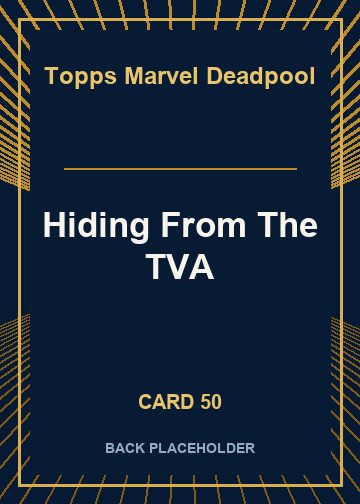 Hiding From The TVA back card image