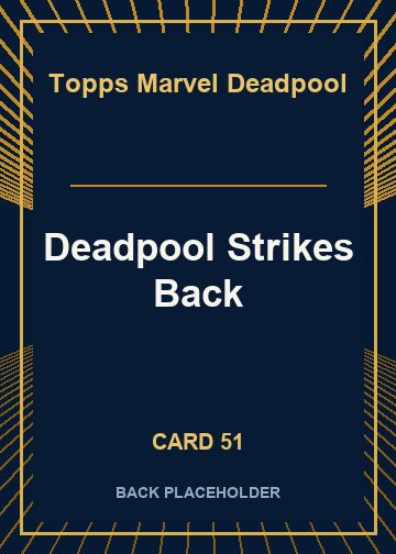 Deadpool Strikes Back back card image