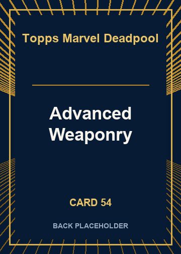 Advanced Weaponry back card image