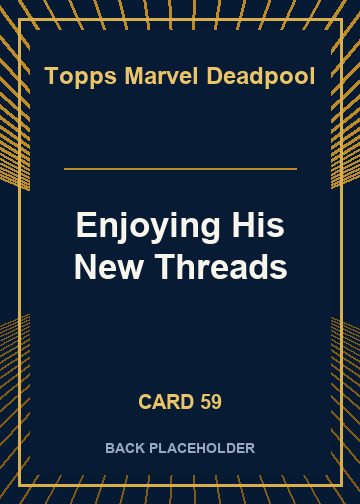 Enjoying His New Threads back card image
