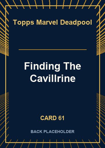 Finding The Cavillrine back card image