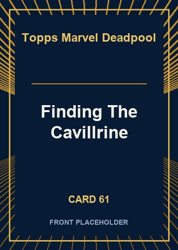 Finding The Cavillrine front card image
