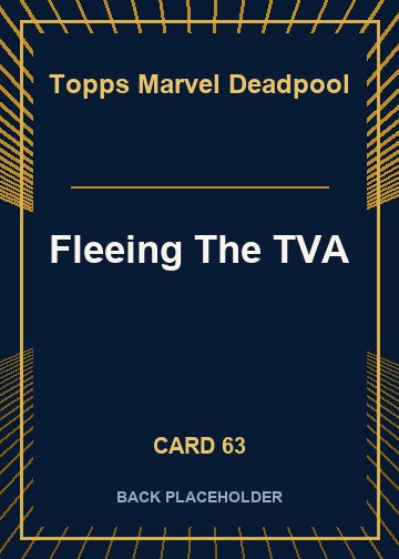 Fleeing The TVA back card image