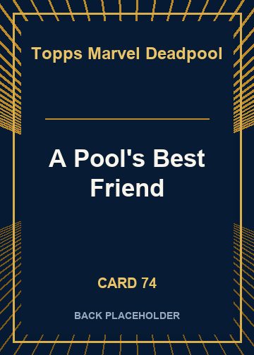 A Pool's Best Friend back card image