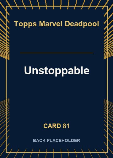 Unstoppable back card image