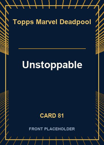 Unstoppable front card image