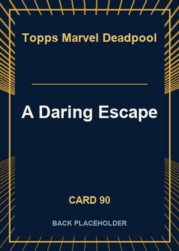 A Daring Escape back card image