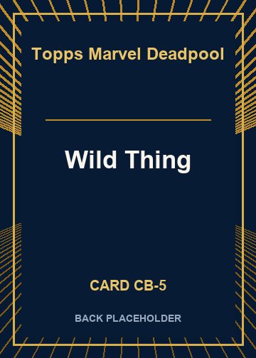 Wild Thing back card image