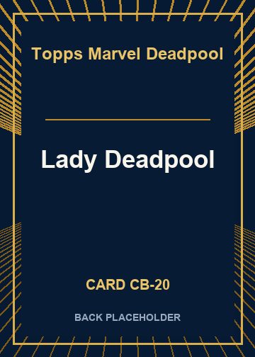 Lady Deadpool back card image