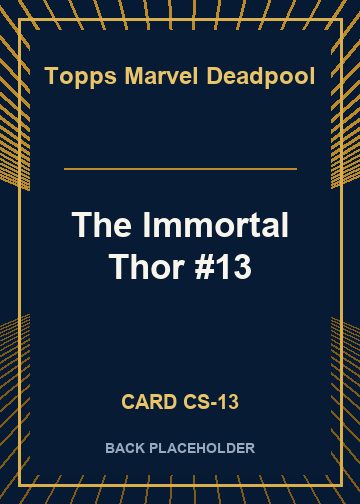 The Immortal Thor #13 back card image