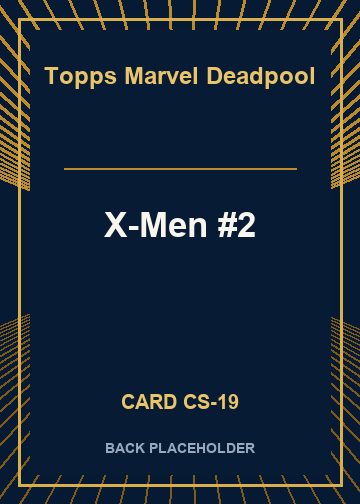X-Men #2 back card image