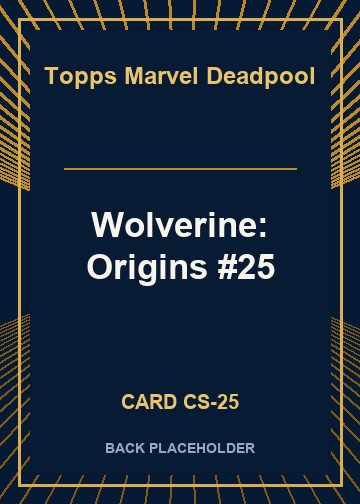 Wolverine: Origins #25 back card image