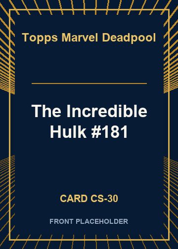 The Incredible Hulk #181 card thumbnail