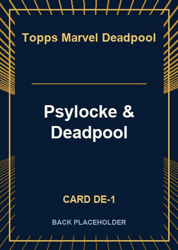 Psylocke & Deadpool back card image
