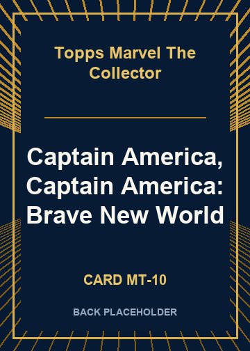 Captain America, Captain America: Brave New World back card image