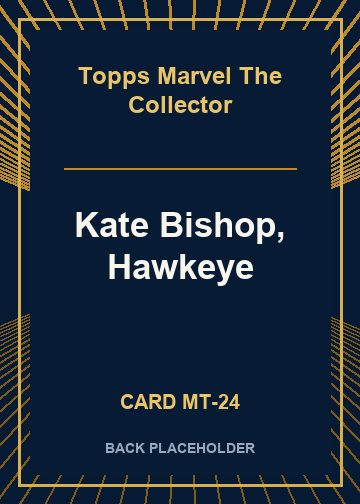 Kate Bishop, Hawkeye back card image