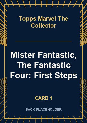 Mister Fantastic, The Fantastic Four: First Steps back artwork