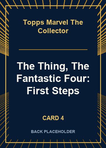 The Thing, The Fantastic Four: First Steps back artwork