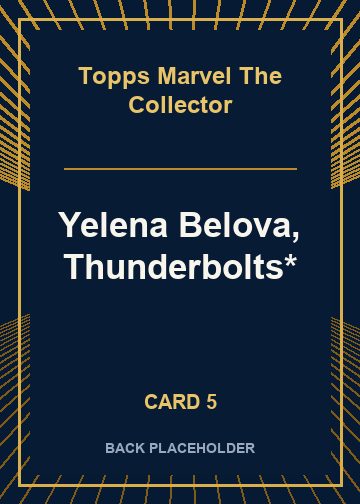 Yelena Belova, Thunderbolts* back artwork