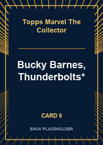 Bucky Barnes, Thunderbolts* back artwork