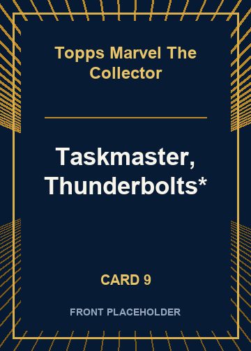 Taskmaster, Thunderbolts* front artwork