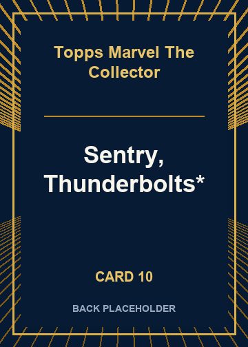 Sentry, Thunderbolts* back artwork