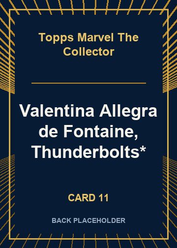 Valentina Allegra de Fontaine, Thunderbolts* back artwork