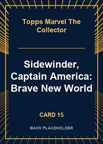 Sidewinder, Captain America: Brave New World back artwork