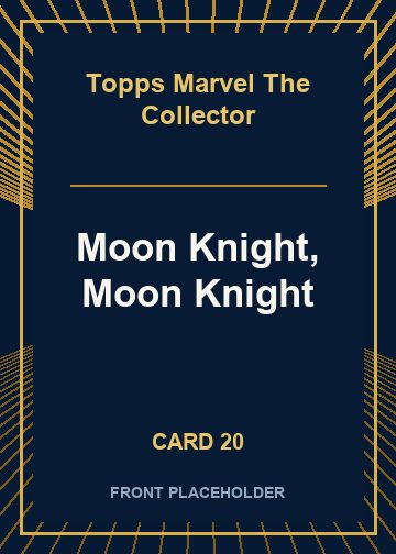 Moon Knight, Moon Knight front artwork