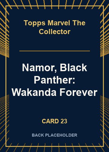 Namor, Black Panther: Wakanda Forever back artwork
