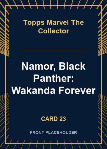 Namor, Black Panther: Wakanda Forever front artwork