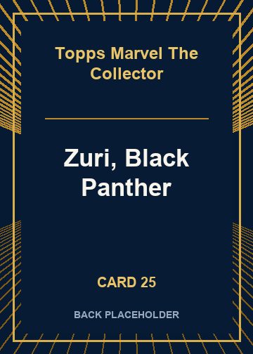 Zuri, Black Panther back artwork