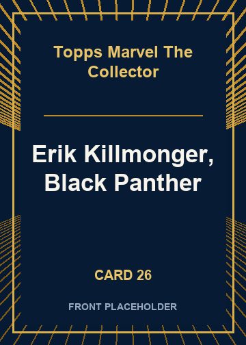Erik Killmonger, Black Panther front artwork