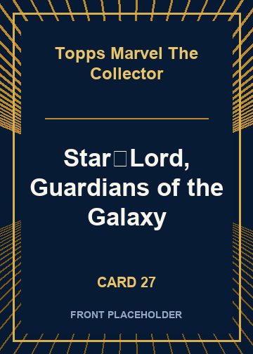 Star‑Lord, Guardians of the Galaxy front artwork