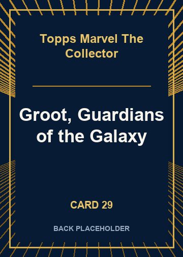 Groot, Guardians of the Galaxy back artwork