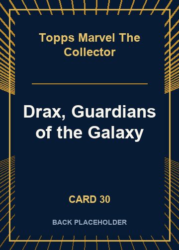 Drax, Guardians of the Galaxy back artwork