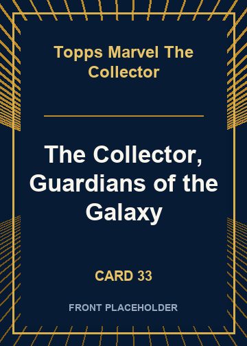 The Collector, Guardians of the Galaxy front artwork