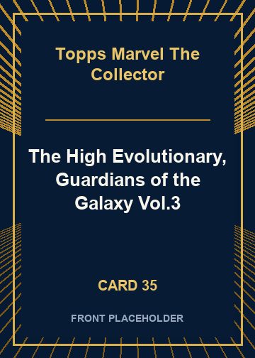 The High Evolutionary, Guardians of the Galaxy Vol.3 front artwork