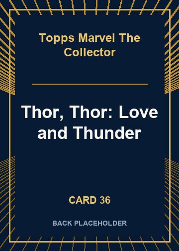 Thor, Thor: Love and Thunder back artwork