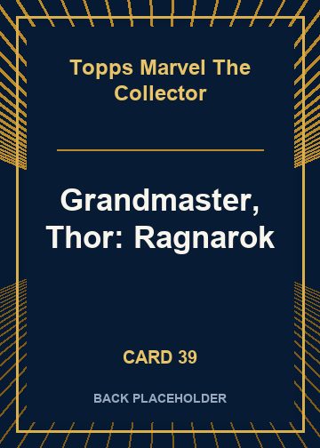 Grandmaster, Thor: Ragnarok back card image