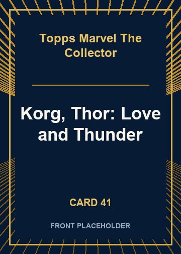 Korg, Thor: Love and Thunder card thumbnail