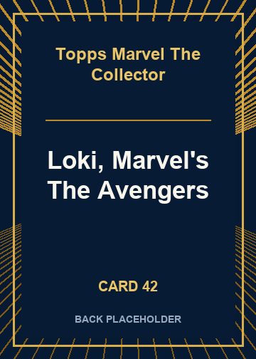 Loki, Marvel's The Avengers back card image