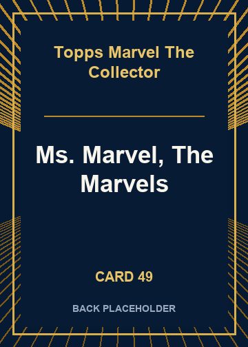 Ms. Marvel, The Marvels back card image