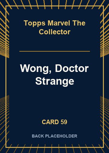 Wong, Doctor Strange back card image